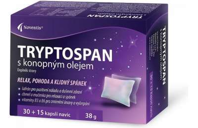 NOVENTIS Tryptospan - Триптоспан с конопляным маслом 30+15 капсул